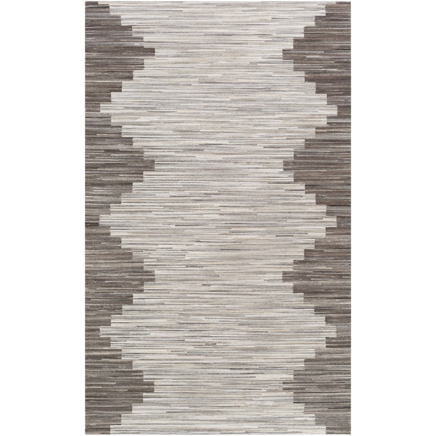 Zander Hand Crafted Rug in Silver Gray, Beige, Ivory, Medium Gray, Cream