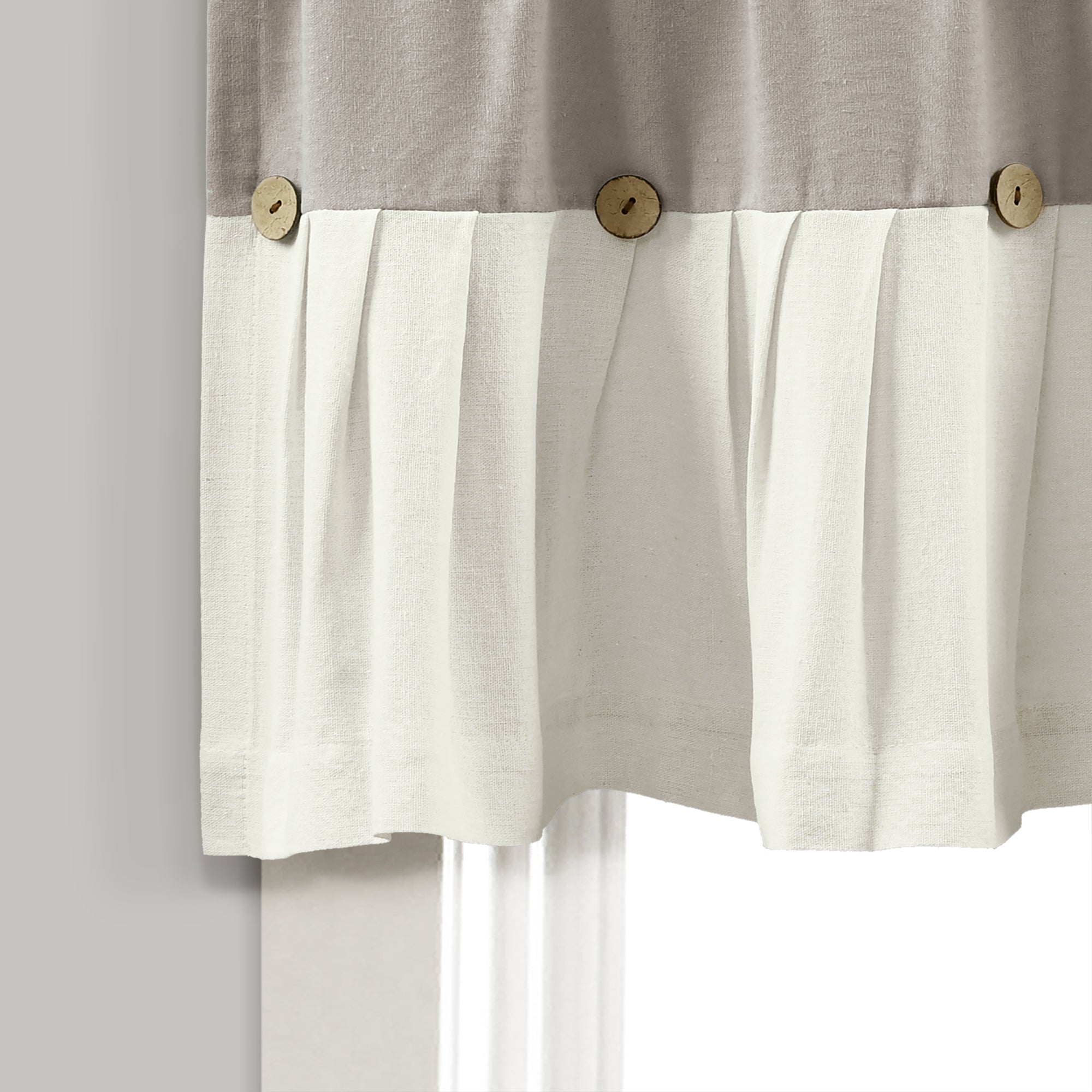 Linen Button Valance