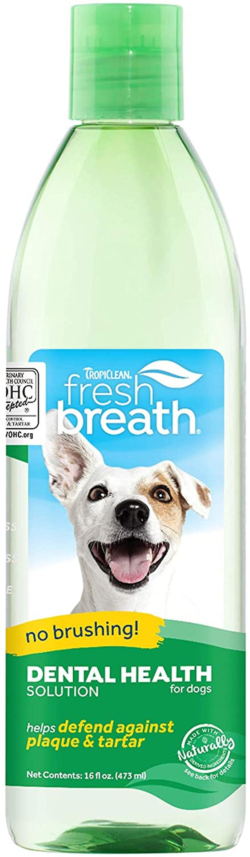 TropiClean Dog Breath Freshener Oral Care Water Additive for Dogs， Pets， Cats