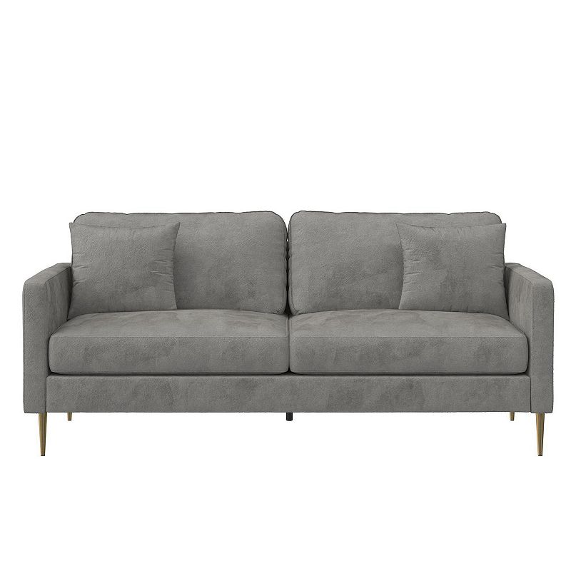 CosmoLiving by Cosmopolitan Highland Velvet Sofa with Pillows