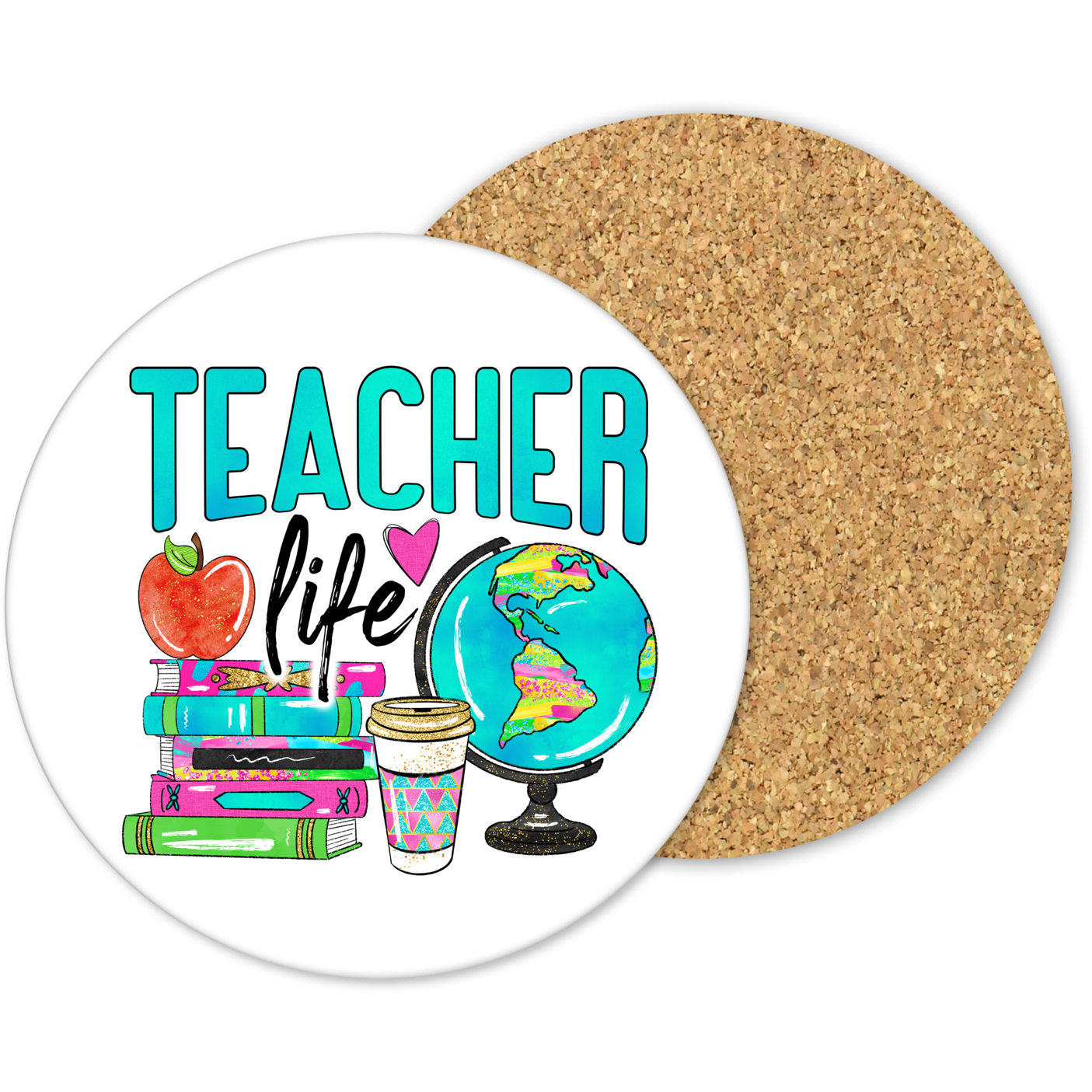 Teacher Life Appreciation Inspirational Gift Mug and Coaster Set