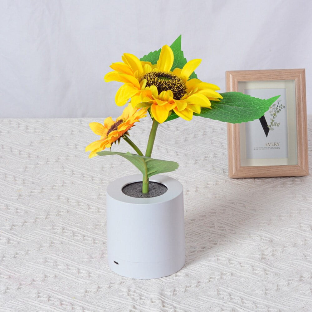 Simulation Sunflower Table Lamp Button Control Cure Department Style Warm Warm Light Comfortable And Pleasant Suitable For Bedside Study