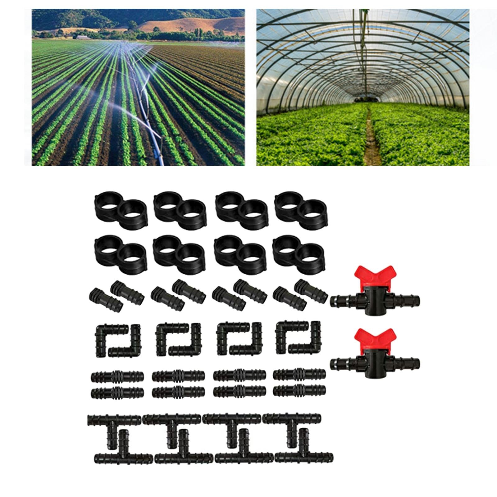 Drip Irrigation Drip Distribution Soaker Hose Misting Coupling Connector Irrigation for Patio Potted Flower Garden Greenhouse 42pcs