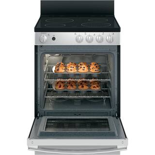 GE 24 in. 2.9 cu. ft. Element Freestanding Electric Range in Stainless Steel JAS640RMSS