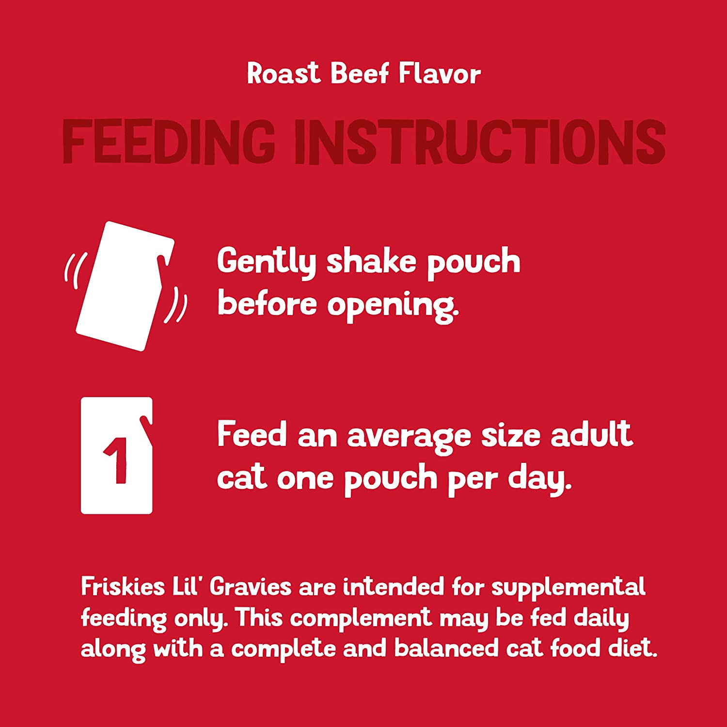 Purina Friskies Lil' Gravies Roast Beef Flavor Cat Food Complement - (16) 1.55 oz. Pouches