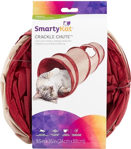 SmartyKat Crackle Chute Collapsible Tunnel Cat Toy