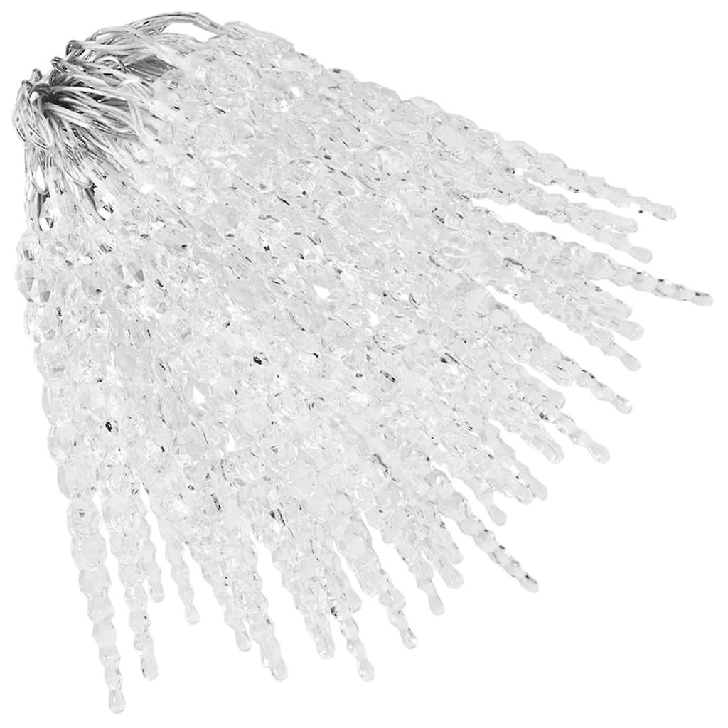 Vidaxl Christmas Icicle Lights 100 Pcs Cold White Acrylic