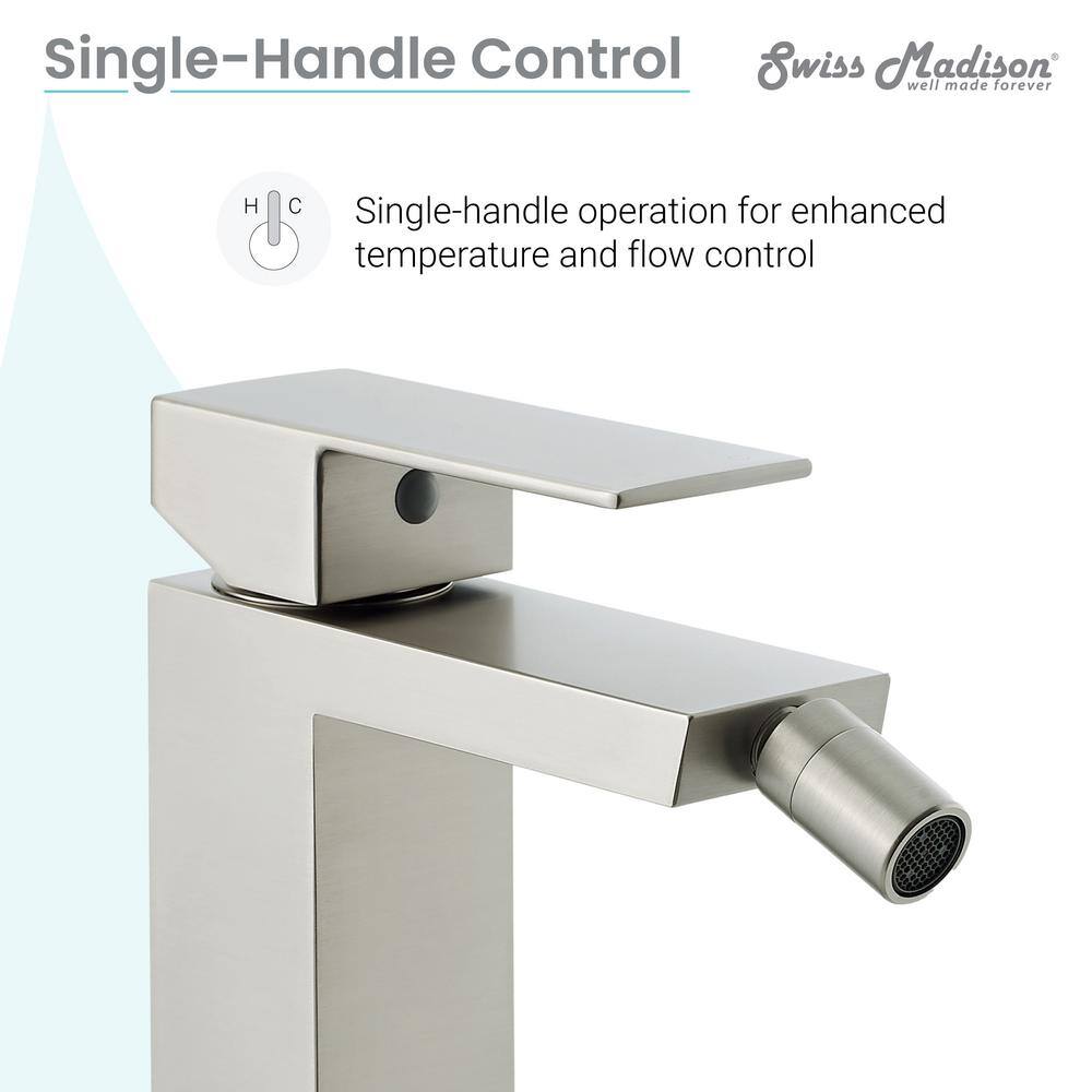 Swiss Madison Concorde Single-Handle Bidet Faucet in Brushed Nickel SM-DF80N