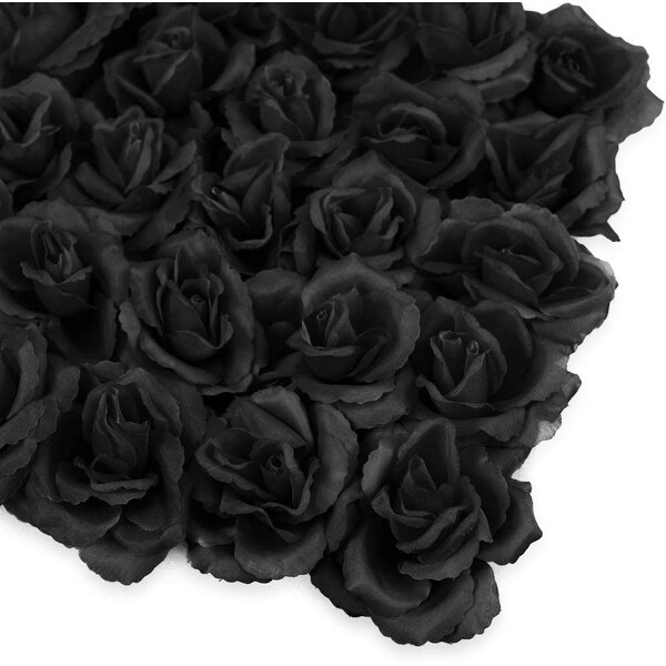 Artificial Flowers Black Rose Picks for Wedding，Bouquets，Table Centerpieces，