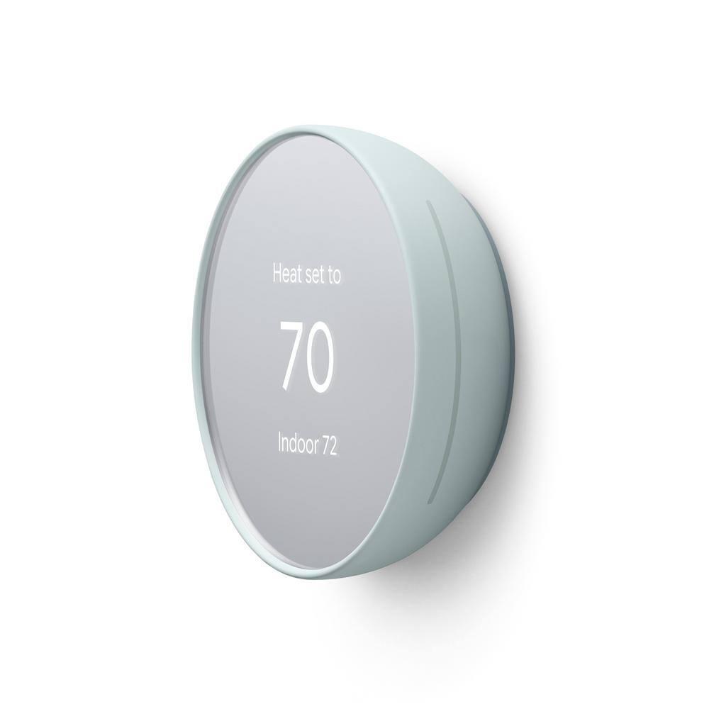 Google Nest Thermostat  Smart Programmable WiFi Thermostat Fog and Nest Thermostat Trim Kit Snow