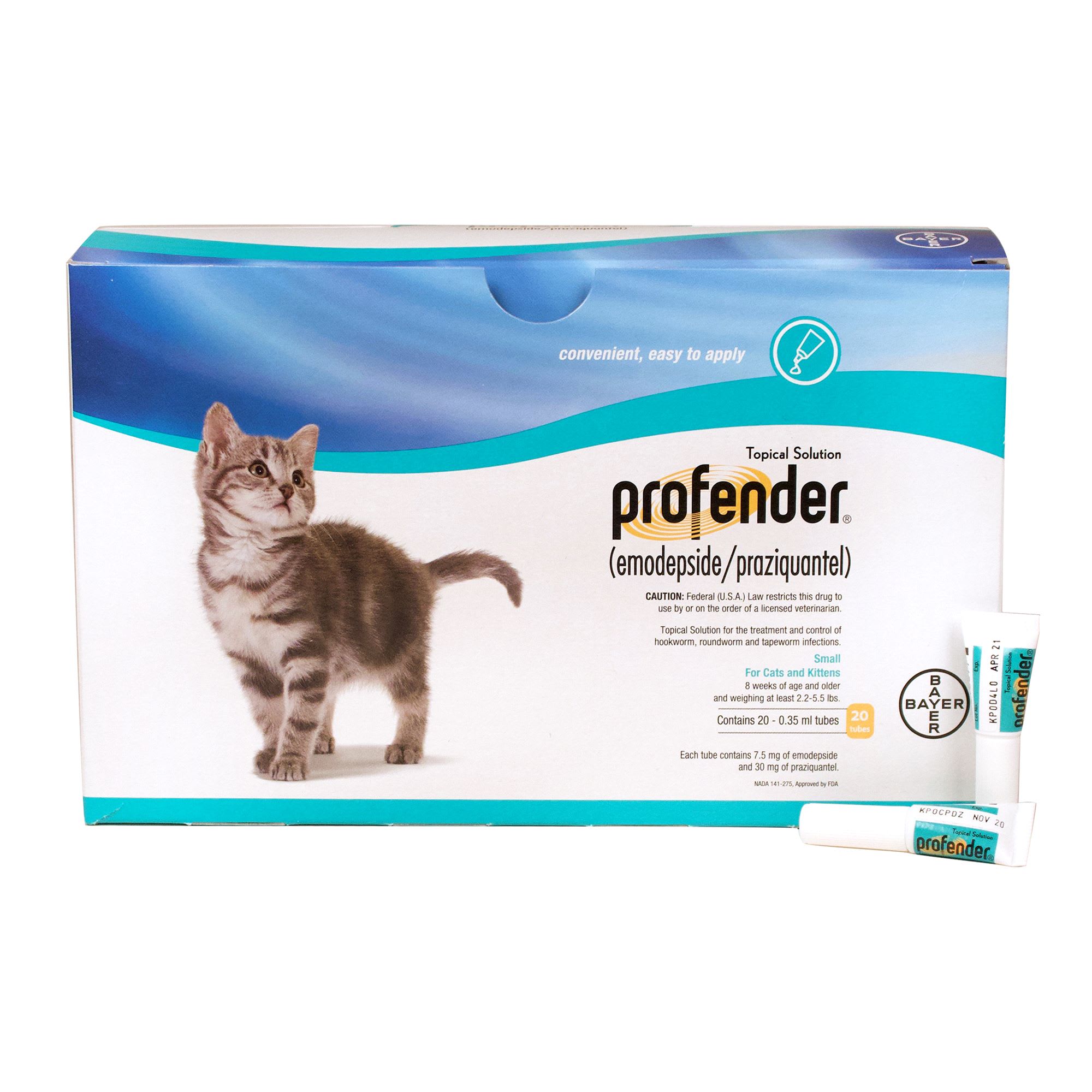 Profender for Cats 2.2 to 5.5 lbs， 0.70 mL， Single Dose