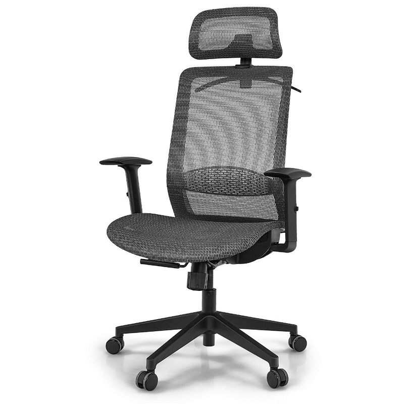 Height Adjustable Ergonomic High Back Mesh Office Chair with Hanger