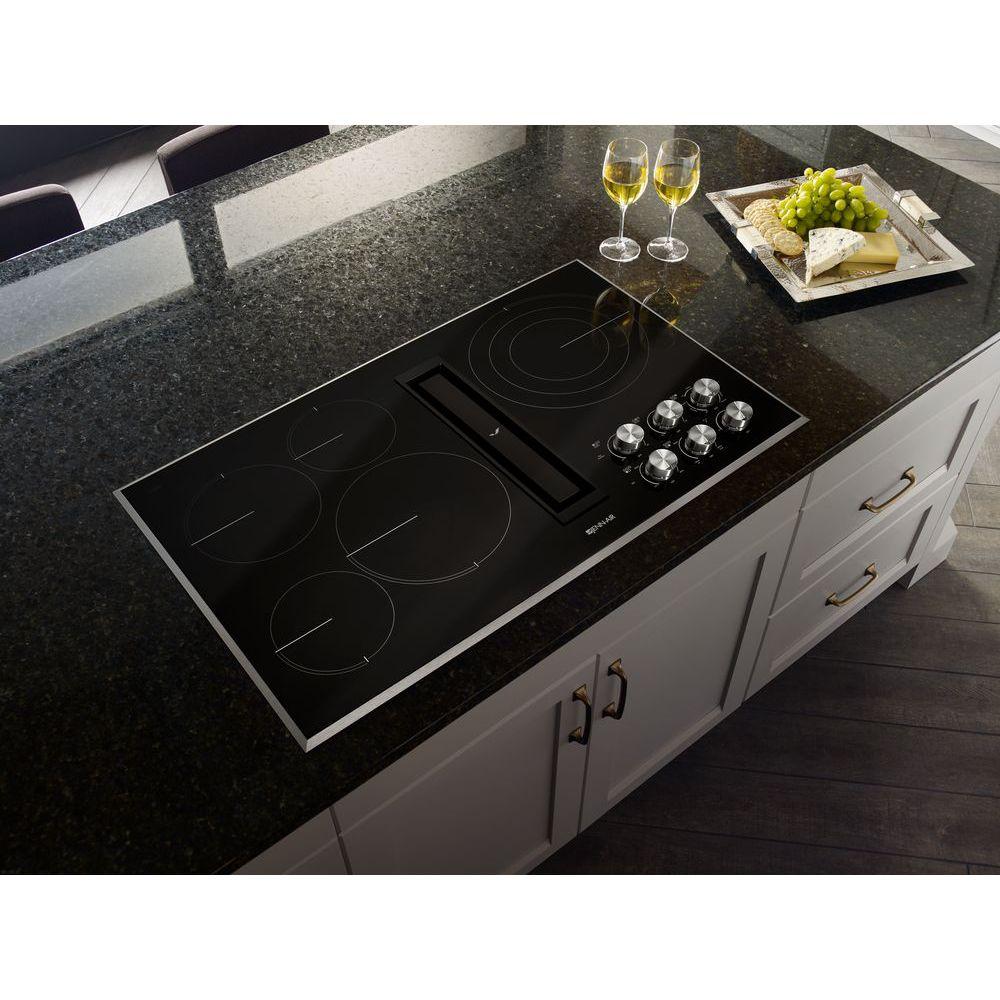 JennAir 36-inch Built-In Electric Cooktop with JX3�Downdraft Ventilation JED3536GS