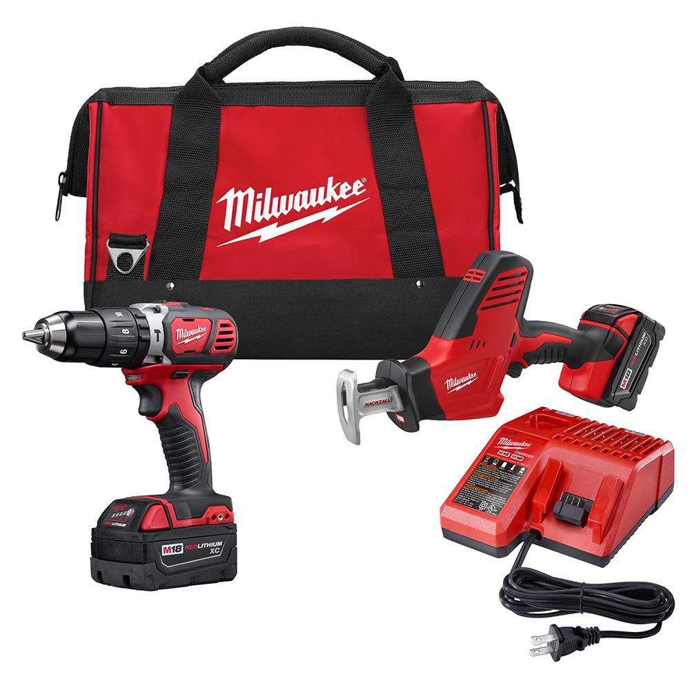 Milwaukee M18 Cordless 2 Tool Combo Kit 2695-22 from Milwaukee