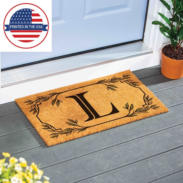 X 16 quot Monogram Coir Mat Letter quot l quot