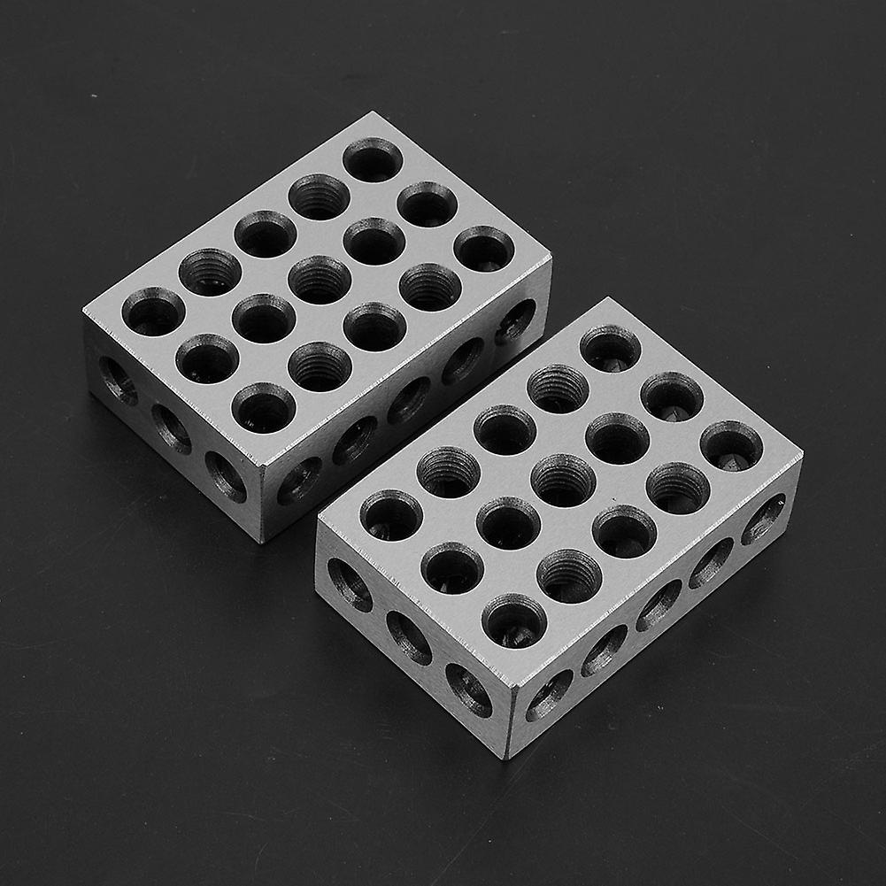 2pcs 25x50x75mm Blocks 23 Holes Milling Parallel Clamping Block Milling Machine Accessories