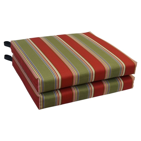 20-inch by 19-inch Patterned Outdoor Chair Cushions (Set of 4)