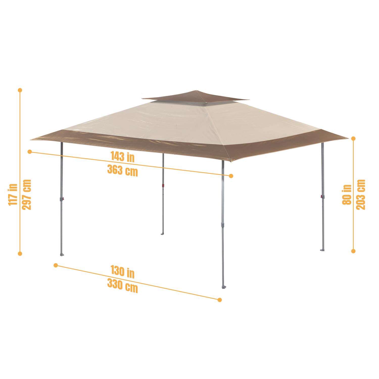 Crown Shades Polyester Canopy 10 ft. H X 12 ft. W X 12 ft. L