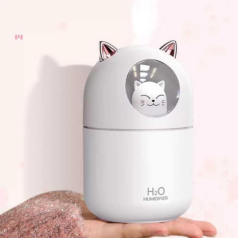 Cute Cat Humidifier Mini Usb Fragrance Humidifier Household Suitable For Car White