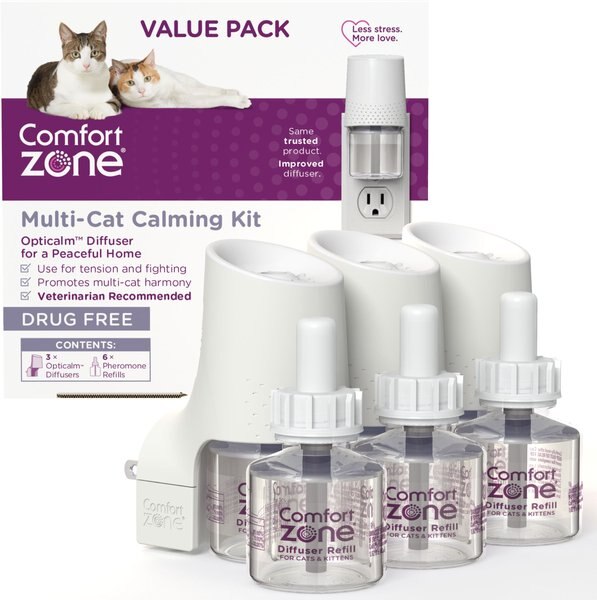 Comfort Zone Multi-Cat Calming Diffuser Home Kit for Cats