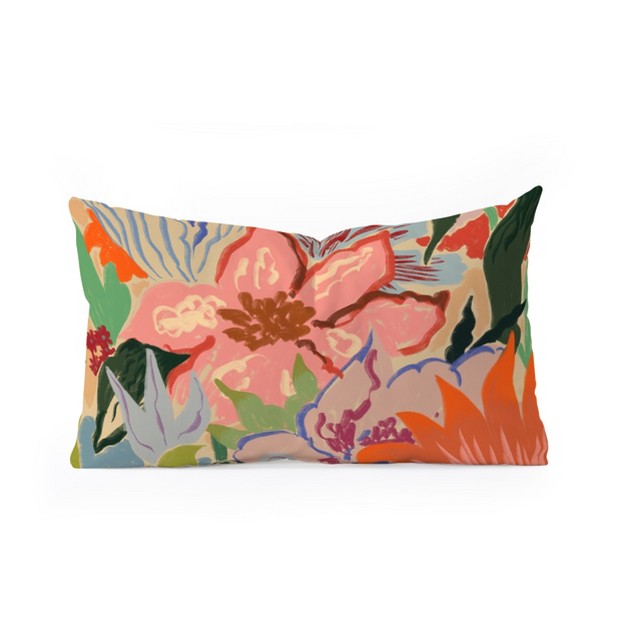 Sandrapoliakov Summer Bouquet Oblong Throw Pillow Society6