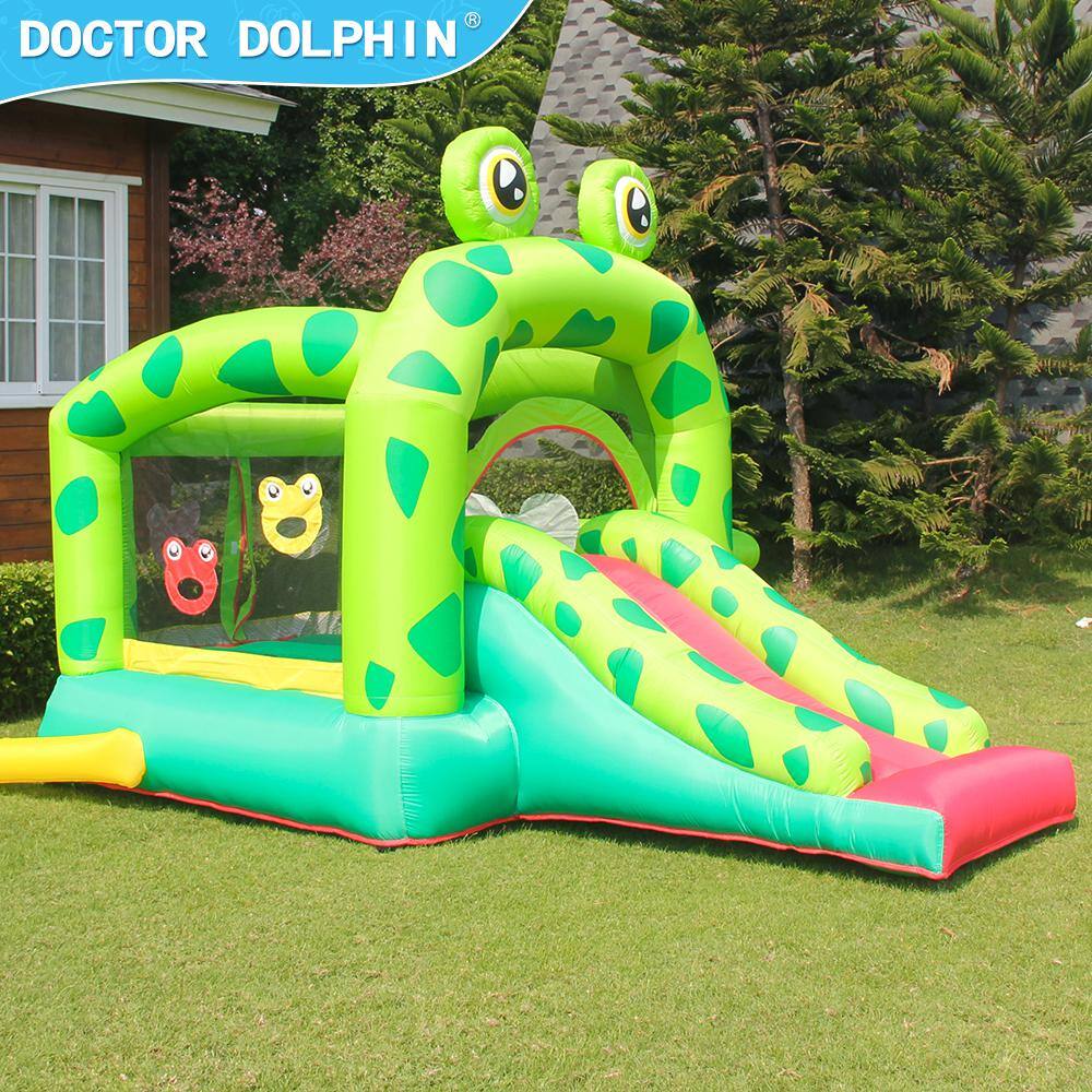 Oxford Fabric 420D Plus 840D Frog Inflatable Castle Bounce House Slide And Jumping with 350-Watt Blower HP-OF-F