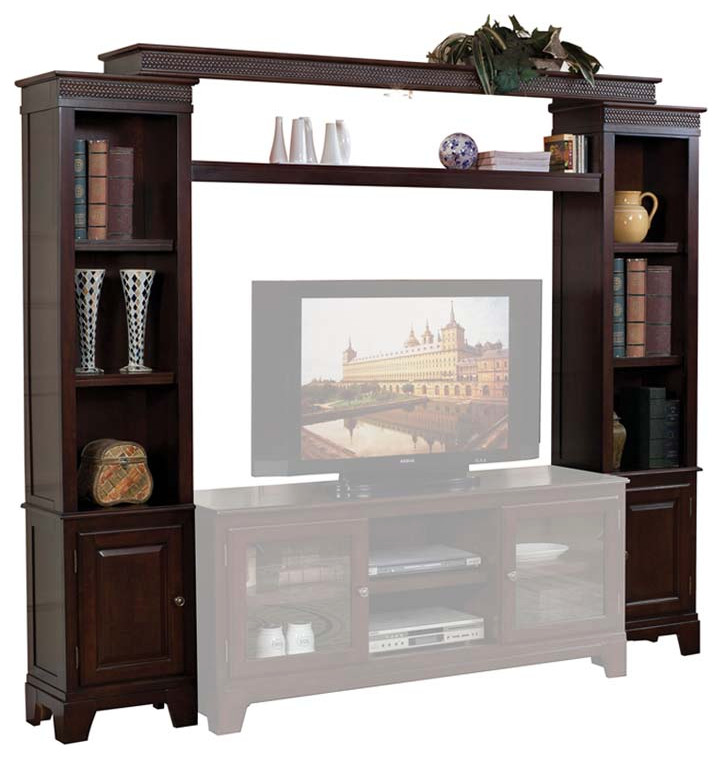 ACME Halden Entertainment Center  Merlot   Transitional   Entertainment Centers And Tv Stands   by Acme Furniture  Houzz