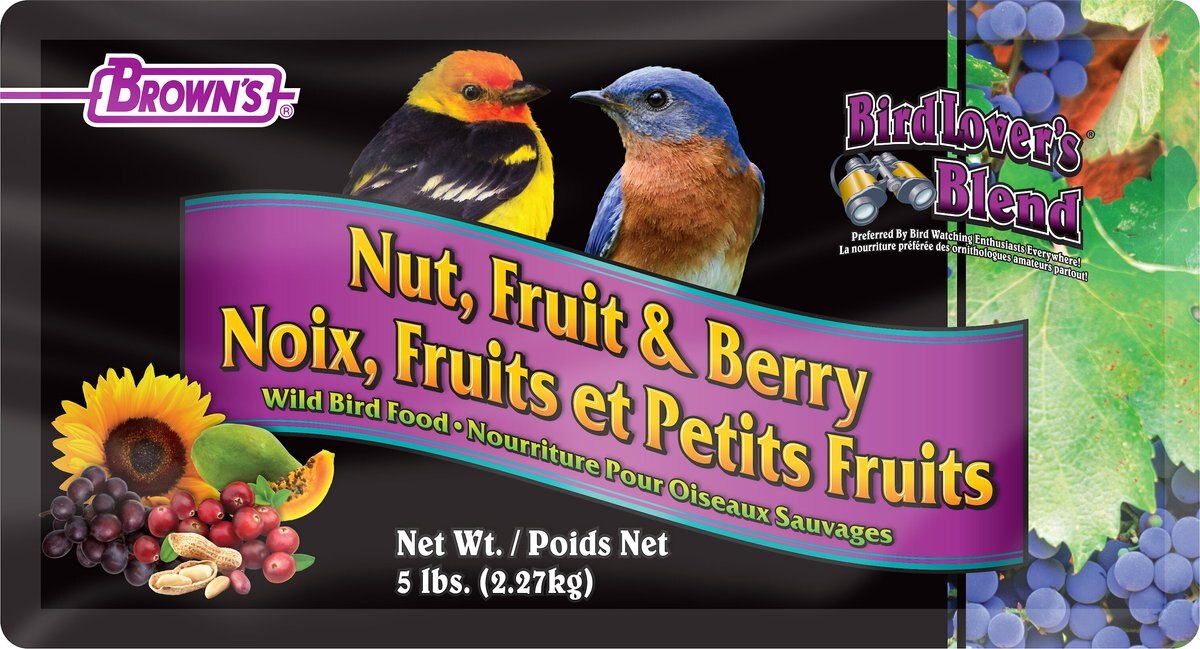 Brown's Bird Lover's Blend Nut， Fruit and Berry Wild Bird Food