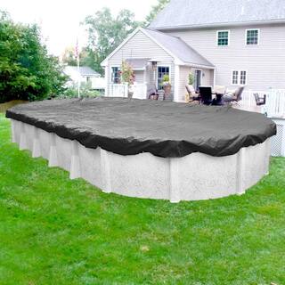 Pool Mate Professional-Grade 16 ft. x 32 ft. Oval Charcoal Above Ground Pool Winter Cover 511632-4-PM