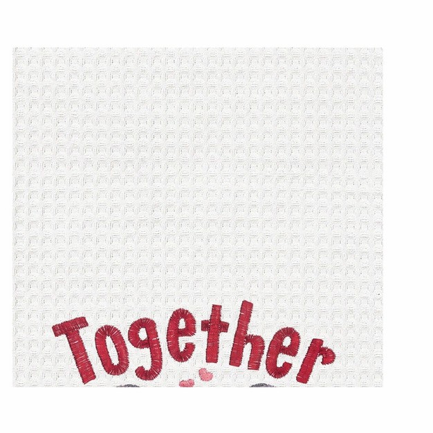 C amp f Home Together Mouse Embroidered Cotton Waffle Weave Kitchen Towel