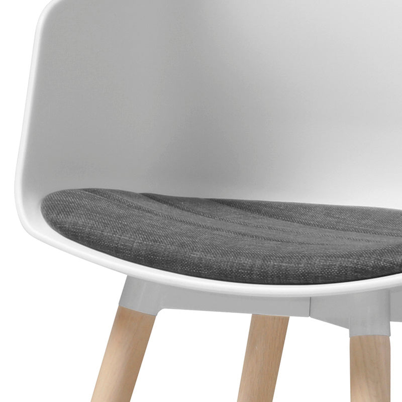 LIDAN Dining Chair - White & Natural