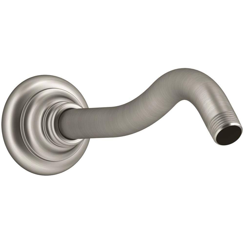 KOHLER Artifacts 10.6875 in. Shower Arm and Flange in Vibrant Brushed Nickel K-72775-BN