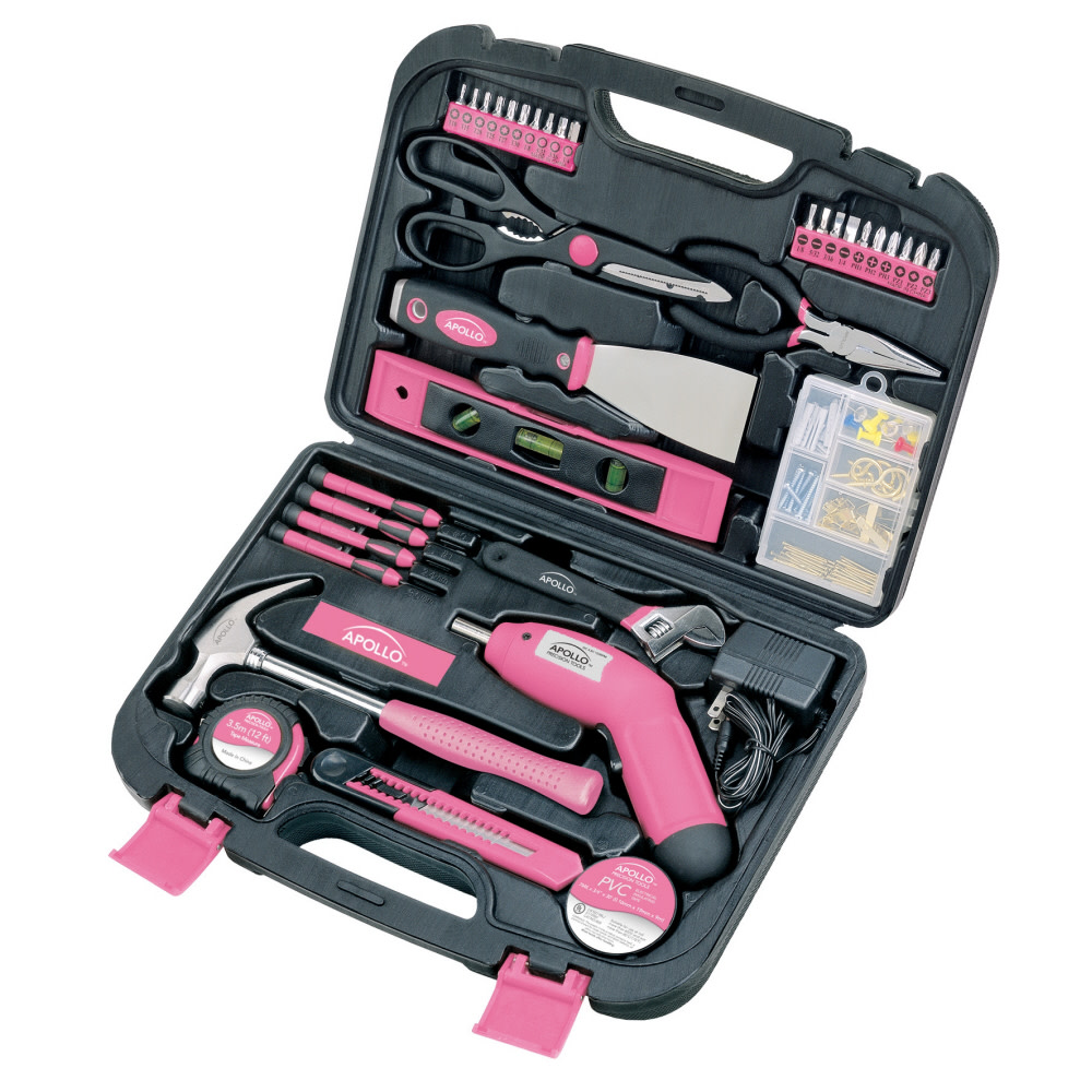 135 Piece Household Tool Kit - Pink