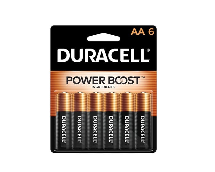 Duracell Coppertop AA Alkaline Batteries， 6 Pack