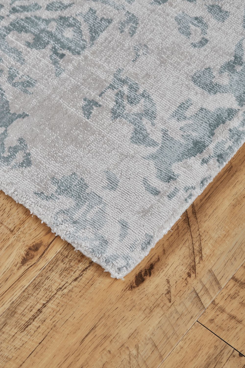 Jasmel Hand Woven Blue and Gray Rug by BD Fine