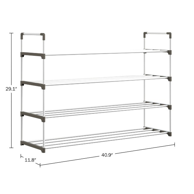 Home complete 4 tier Shoe Rack For 20 Pairs White