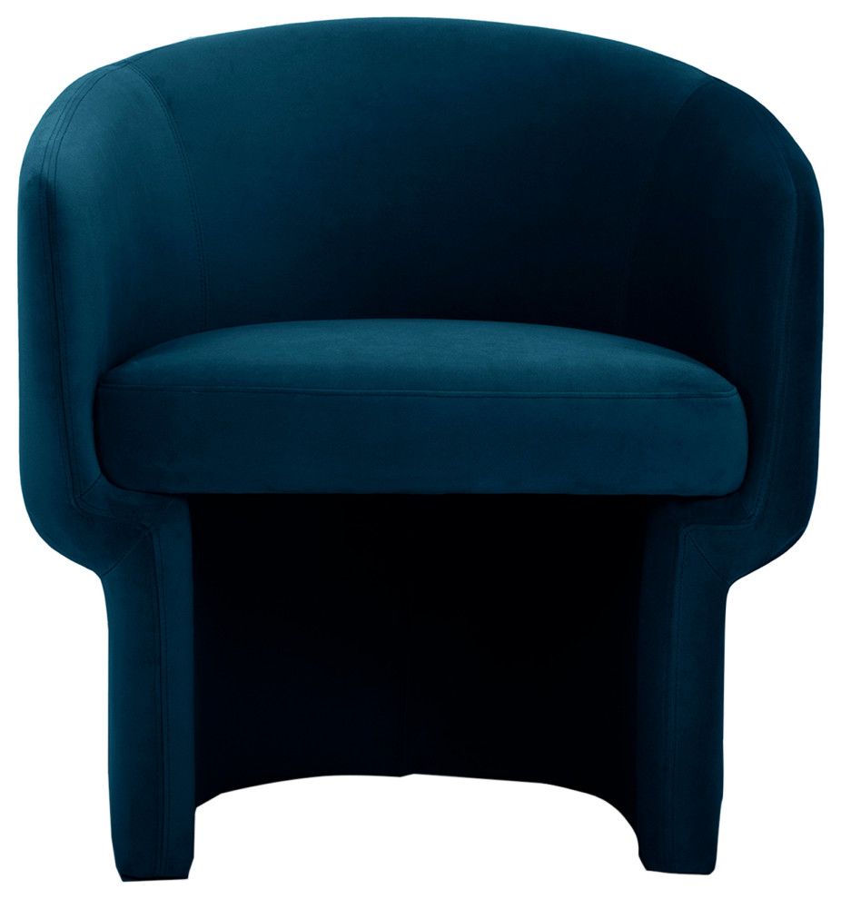 Ovie 27 quotFabric Chair  Plush Velvet   Contemporary   Armchairs And Accent Chairs   by Kardiel  Houzz