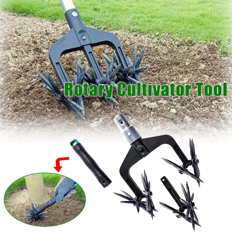 Rotary Cultivator Tool Garden Soil Scarifier Turfing Tool Scarifier Artifact