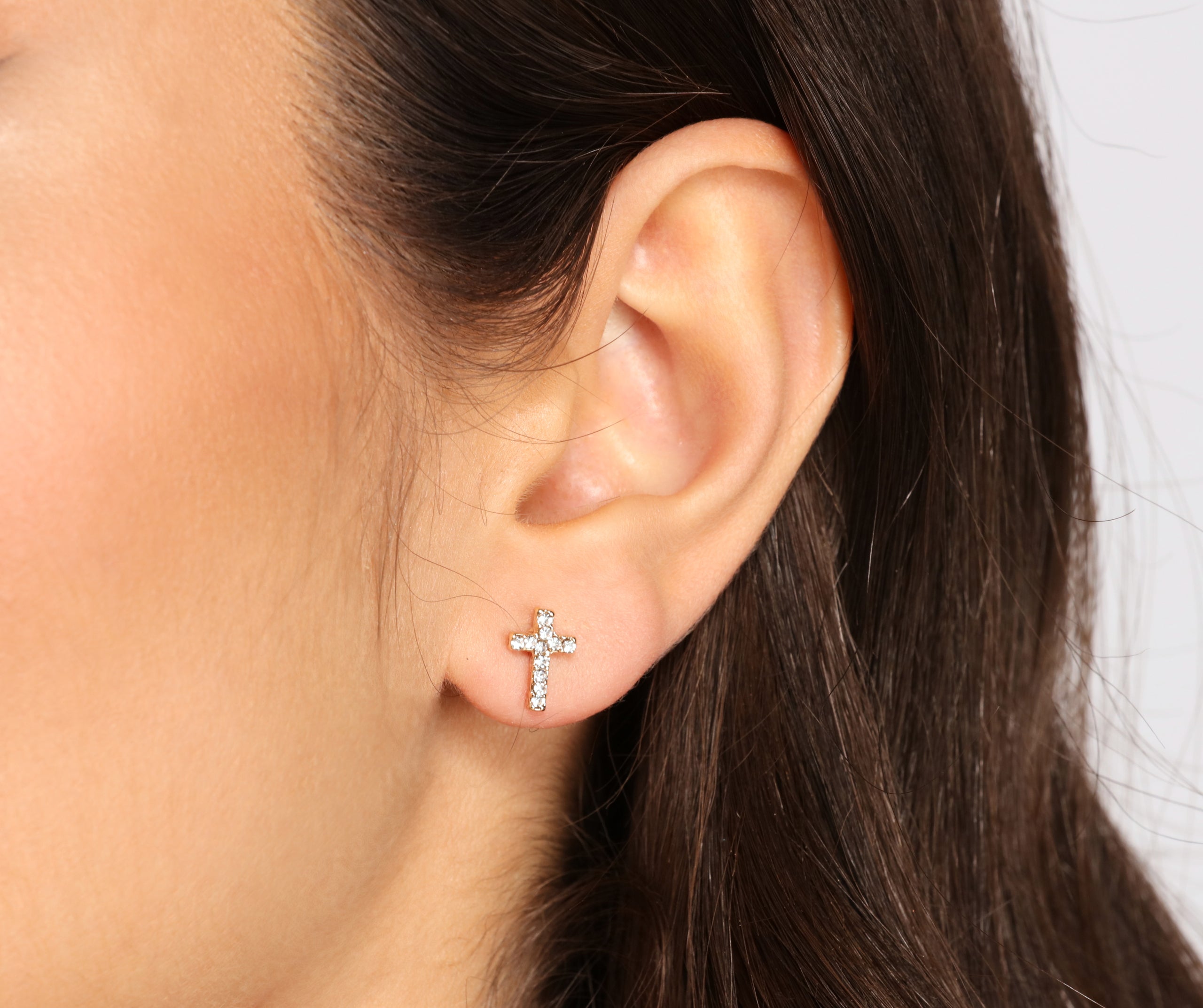 Rhinestone Hoops And Studs Six Earring Pack