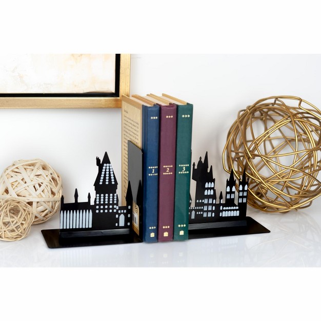 Seven20 Harry Potter Hogwarts Castle Metal Bookends Glow In The Dark Castle Design