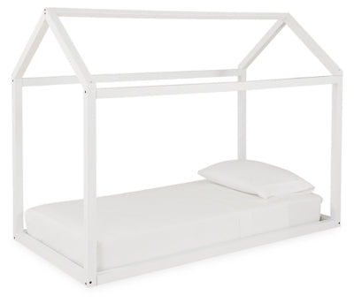 Signature Design by Ashley Flannibrook Contemporary Children's Youth House Bed Frame, Twin, White