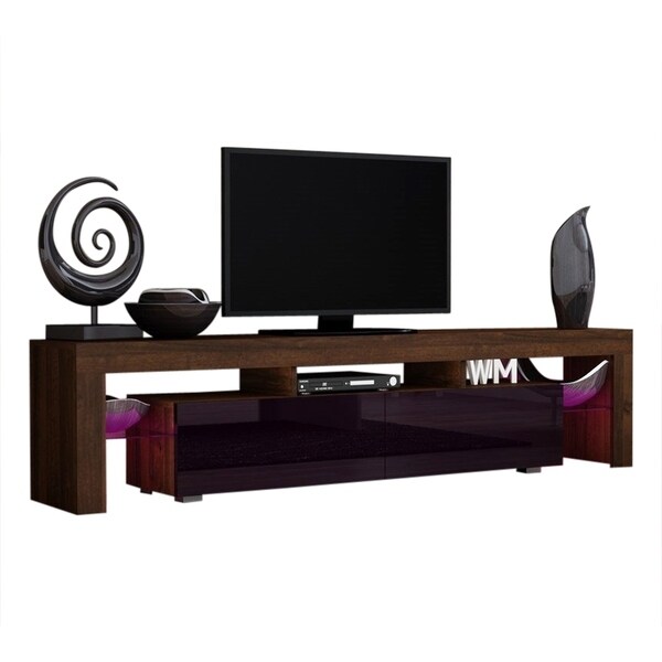 Milano 200 Modern 79-inch TV Stand with 16 Color LEDs