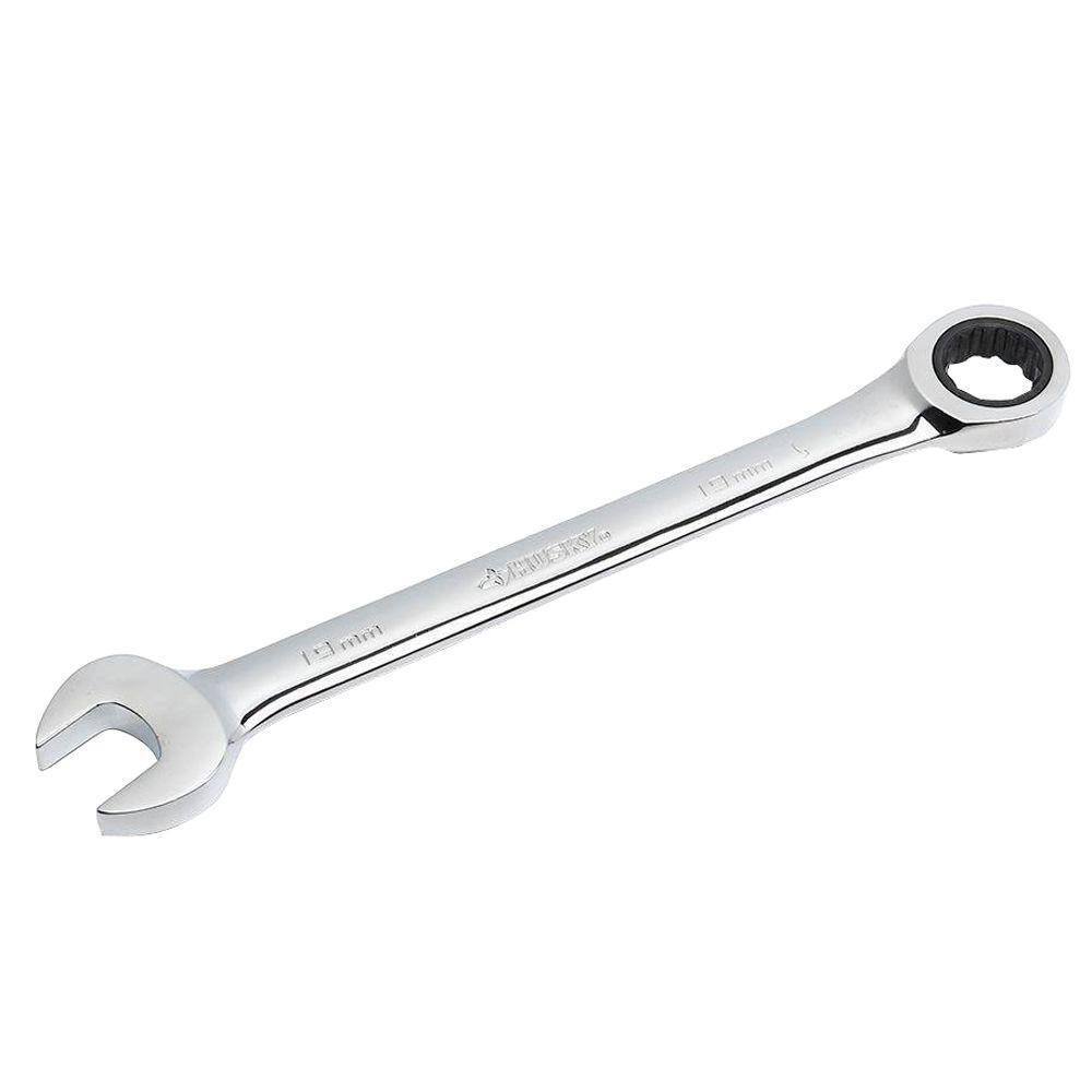 Husky 19 mm 12-Point Metric Ratcheting Combination Wrench HRW19MM