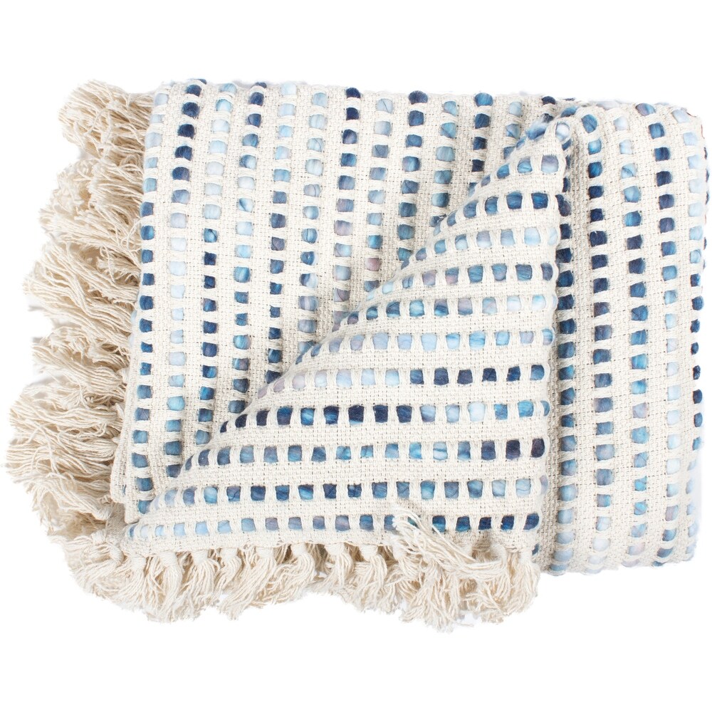 Blue Contemporary Modern Throw Blanket