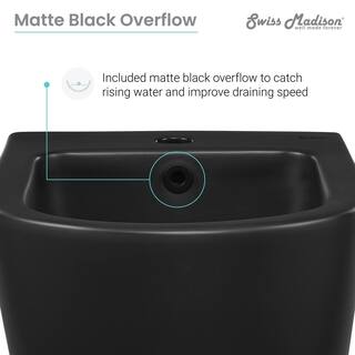 Swiss Madison St. Tropez Elongated Bidet in Matte Black SM-BD227MB