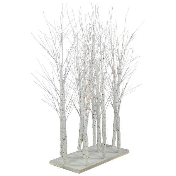 4' LED Lighted White Birch Twig Tree Cluster Christmas Decoration