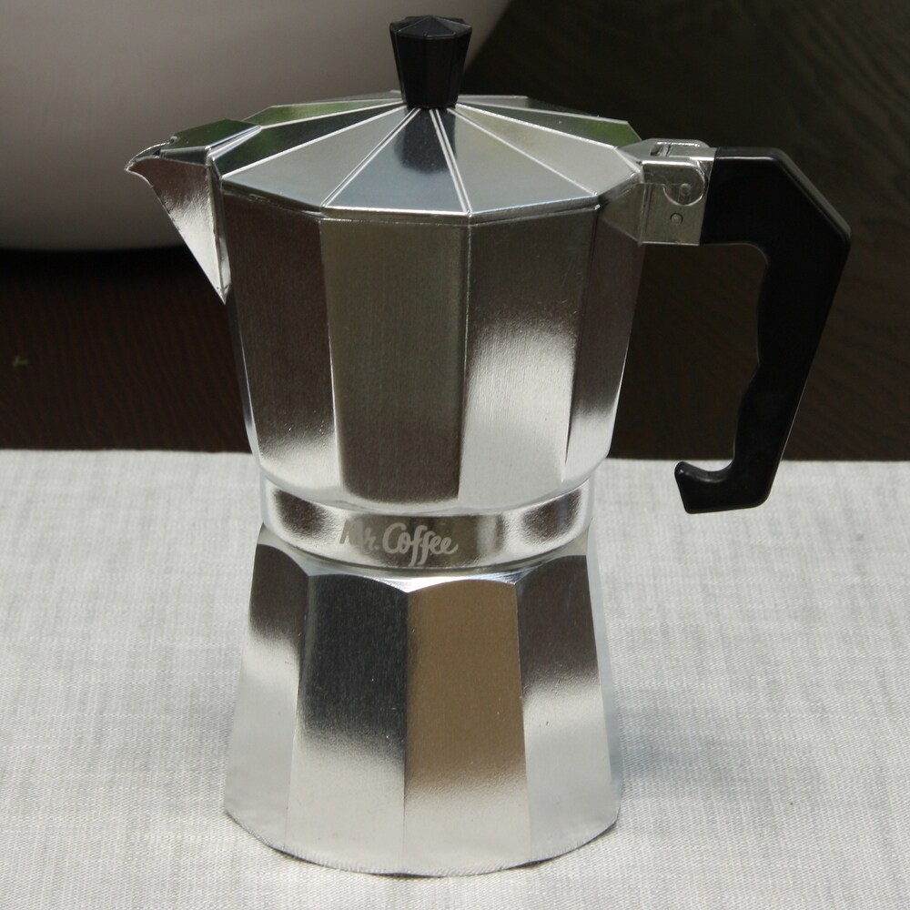 Mr. Coffee Brixia 3 Piece 6 Cup Stove Top Expresso Maker