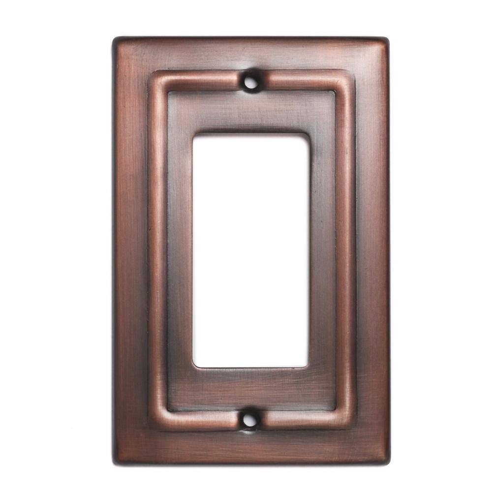 Monarch Abode Architectural 1-Gang 1-Rocker Wall Plate (Antique Copper Finish) 19657