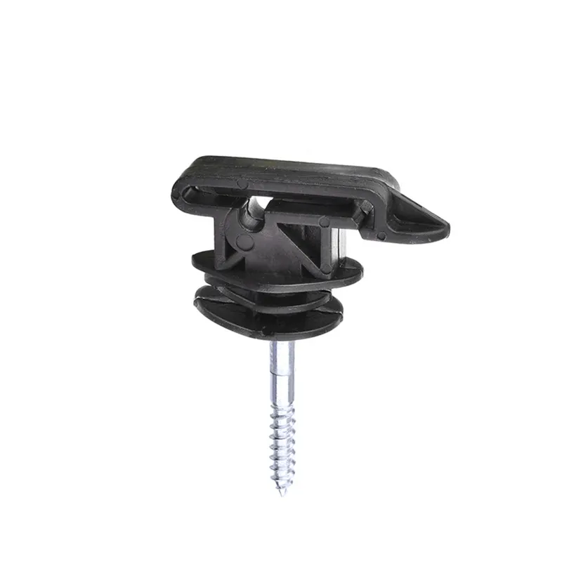 Electric fence screw in black easily assembled plastic insulator for wooden post