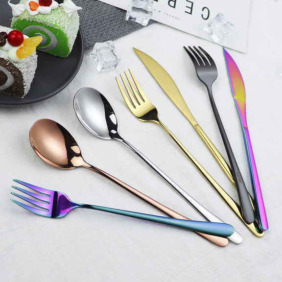 Muka 6 pcs Stainless Steel Fork Mirror Polished Di...